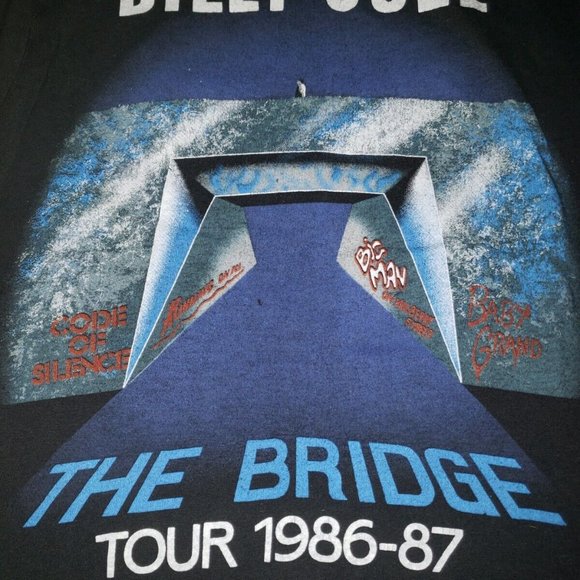 Vintage Billy Joel The Bridge Tour 1986-1987 Concert T Shirt Size Medium - Picture 2 of 3